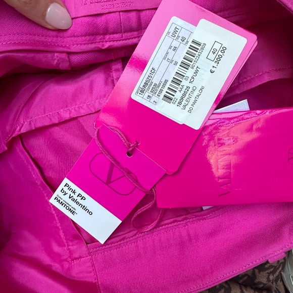 Valentino Crepe Couture pleated wool-blend tailored trousers in PP Pink - Picture 3 of 4